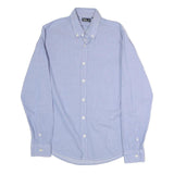 RIFLE Mens Blue Cotton Blend Shirt M Button-Down Collar Long Sleeve Casual