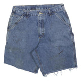 CARHARTT Womens Denim Blue Casual Cut-Off Shorts M W33 Distressed