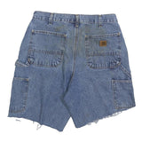 CARHARTT Womens Denim Blue Casual Cut-Off Shorts M W33 Distressed