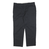 DICKIES Mens Regular Fit Black Cotton Blend Trousers W40 L30 Workwear Straight