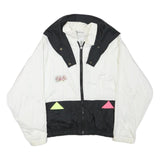 SERGIO TACCHINI Womens Black & White Graphic Zip Jacket M Polyester Blend Casual