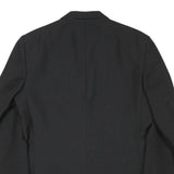 Mens Black Classic Wool Blend Button Jacket S Plain Formal Tailored