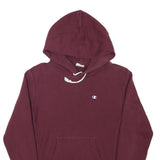 CHAMPION Mens Maroon Pullover Hoodie S Cotton Blend Comfort Casual