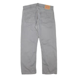 LEVI'S Mens Regular Fit Grey Cotton Blend Zip Trousers W37 L29 Casual Everyday