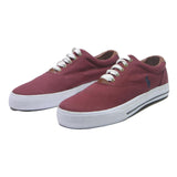 POLO RALPH LAUREN Men's Burgundy Low Top Trainers Cotton Blend UK 9 Casual