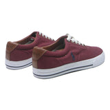 POLO RALPH LAUREN Men's Burgundy Low Top Trainers Cotton Blend UK 9 Casual