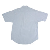 NAUTICA Mens Blue & White Check Shirt M Button Down Collar Short Sleeve Casual