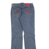UNGUAU RADICAL Womens Slim Blue Denim Jeans W28 L32 Stylish Cotton Blend Zip