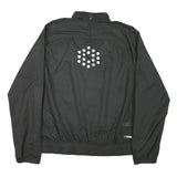 PUMA Womens Black Nylon Jacket L Zip Sportswear Track Running Casual