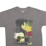 BOB MARLEY Mens Grey Bob Marley Songs Of Freedom Graphic T-Shirt L Short Sleeve