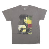 BOB MARLEY Mens Grey Bob Marley Songs Of Freedom Graphic T-Shirt L Short Sleeve