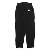 CARHARTT Womens Black Cotton Blend Regular Drawstring Trousers W32 L30 Casual
