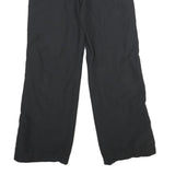 ADIDAS Womens Black Regular Fit Straight Polyester Trousers W28 L30 Comfortable