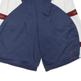 NIKE Mens Sports Shorts Navy Blue & White Colourblock L W28 Polyester Blend