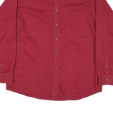 CLUB ROOM Mens Red Long Sleeve Shirt L Button-Down Collar Casual Cotton Blend