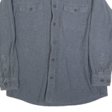 GRIZZLY MOUNTAIN Mens Blue Shirt L Cotton Long Sleeve Casual Classic Pocket