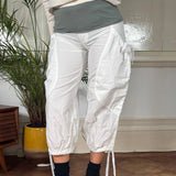 Meeting Cargo Shorts - Small White Cotton