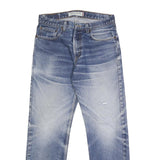 LEVI'S 505 Mens Jeans Blue Regular Straight Denim Medium W32 L32 Classic Style