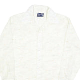 JOHN BLAIR Mens White Cotton Blend Long Sleeve Shirt L Lightweight Workwear