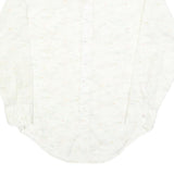 JOHN BLAIR Mens White Cotton Blend Long Sleeve Shirt L Lightweight Workwear