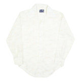 JOHN BLAIR Mens White Cotton Blend Long Sleeve Shirt L Lightweight Workwear