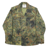 LEO KOHLER Mens Green Camouflage Zip Jacket S Cotton Blend Military Style