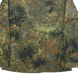 LEO KOHLER Mens Green Camouflage Zip Jacket S Cotton Blend Military Style