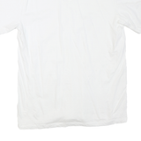 CALVIN KLEIN Mens White V-Neck T-Shirt L Cotton Blend Casual