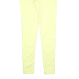 LEVI'S Womens Slim Yellow Cotton Blend Trousers W28 L30 Zip Closure Skinny Fit