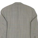 PKZ Mens Beige & Brown Classic Wool Blend Jacket L Woven Check Tailored Button