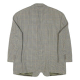 PKZ Mens Beige & Brown Classic Wool Blend Jacket L Woven Check Tailored Button