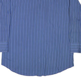 WRANGLER Mens Blue & White Striped Western Shirt XL Classic Casual Buttoned