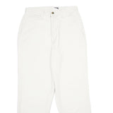 DOCKERS Womens Cotton White Classic Straight Trousers Closure Zip Size W28 L28