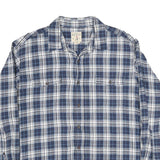 RED HEAD Mens Blue & White Check Shirt 2XL Long Sleeve Cotton Casual Workwear