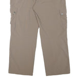 MAMMUT Womens Regular Fit Beige Cargo Trousers W34 L28 Outdoor Zip Closure