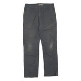 CARHARTT Mens Cotton Blend Black Regular Fit Straight Leg Trousers W34 L34