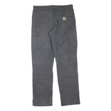 CARHARTT Mens Cotton Blend Black Regular Fit Straight Leg Trousers W34 L34