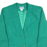 PENDLETON Womens Green Wool Blazer Jacket M Woven Classic Tailored Button
