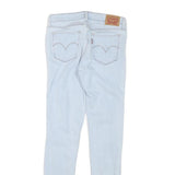 LEVI'S Womens Jeans Blue Slim Skinny Denim Light W25 L28 Distressed Zip