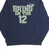 NFL Mens Navy Seahawks Football Bring On The 12 Hoodie XL Cotton Comfort
