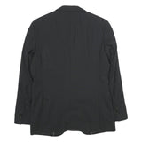 BOSS Mens Black Wool Blend Classic Jacket M Woven Button Formal Smart