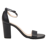 KELLY & KATE Strappy Heels Black Leather Womens UK 7