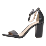 KELLY & KATE Strappy Heels Black Leather Womens UK 7