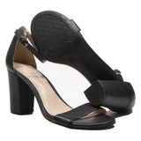 KELLY & KATE Strappy Heels Black Leather Womens UK 7