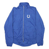 NFL Womens Blue Colts Zip Jacket M Nylon Lightweight Sportswear