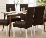 Anyseat Coffee Waterproof Chair Cover – Corn Kernel Pattern Stretch Slipcover for Dining Room