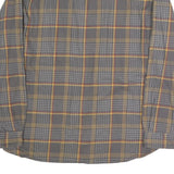 COLUMBIA Mens Grey Brown & Yellow Check Shirt XL Cotton Blend Long Sleeve Casual