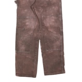 DICKIES Mens Regular Fit Brown Denim Jeans Zip Closure W34 L29 Workwear Utility