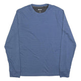 DKNY Mens Blue Long Sleeve Crew Neck T-Shirt M Polyester Blend Lightweight