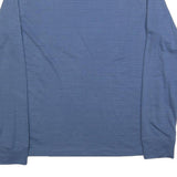 DKNY Mens Blue Long Sleeve Crew Neck T-Shirt M Polyester Blend Lightweight